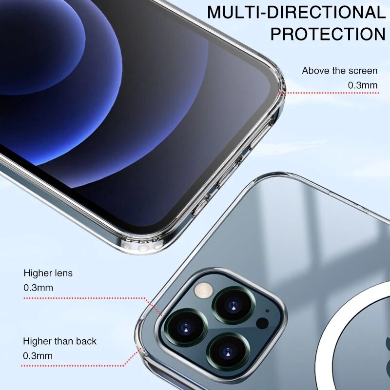 Magnetic Transparent Protection Case